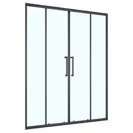 Душевая дверь Loranto 150 CS-AB04B-150, профиль черный матовый, стекло Прозрачное