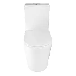 Унитаз напольный Azario Maro AZ-2125 безободковый, с бачком и сидением микролифт, Белый глянцевый