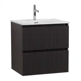 Тумба под раковину BelBagno UNO-MINI-500-2C-SO-GSO подвесная, Темно-Серый Матовый