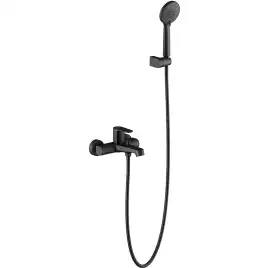 Смеситель для ванны Aquatek Оберон AQ1249MB, однорычажный, с коротким изливом, Черный матовый