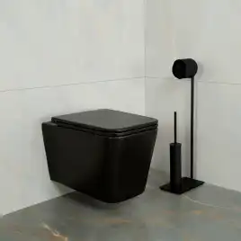 Унитаз подвесной AVS Куб 801-0035-P-R-MB безободковый, черный матовый