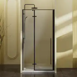 Душевая дверь Vincea Slim-N 90 VDPH-5SN900CLB, распашная, профиль черный, стекло прозрачное
