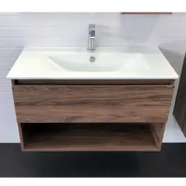 Тумба с умывальником Comforty Бордо 90 Дуб темно-коричневый, 00-00006671