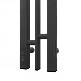 Полотенцесушитель электрический 10х80 Point Фрея П2 PN20718GB, диммер слева, Графит матовый
