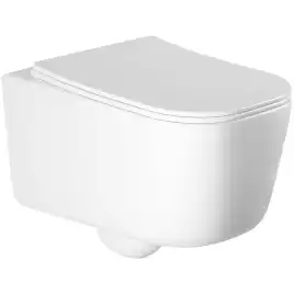 Подвесной унитаз Aquatek Лугано AQ2002-00 безободковый, с сиденьем микролифт, Белый