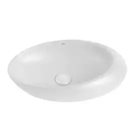 Раковина накладная ABBER BEQUEM 49х31х14 AC2107, овальная, белая