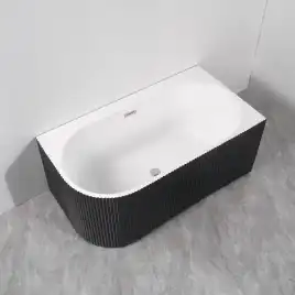 Акриловая ванна Azario LAGO BLANCO BLACK 170х75 AZ-6724-1CRB 17075, асимметричная, правая