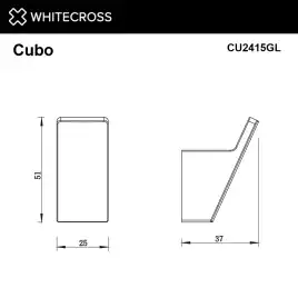 Крючок Whitecross CUBO gold, CU2415GL, Золото глянцевое