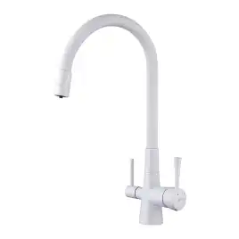Смеситель для кухни Lemark Comfort LM3075W с подключением к фильтру с питьевой водой, Белый