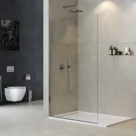 Душевая перегородка универсальная LIBERTA-L-1-TB-140-C-Cr стекло Прозрачное, профиль Хром