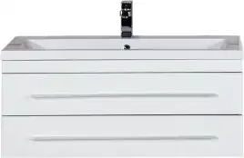 Тумба под раковину Aquanet Верона 100 белый (подвесная 2 ящика) 175382