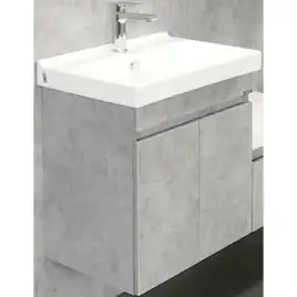 Тумба с умывальником Comforty Осло 80 Бетон светлый, 00-00000836