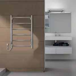 Полотенцесушитель электрический 50х80 Azario VERONA П6 AZ04758, диммер слева, Хром