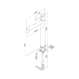 Смеситель для раковины IDDIS Aiger AIGSB01i01 высокий цвет, Глянцевый хром