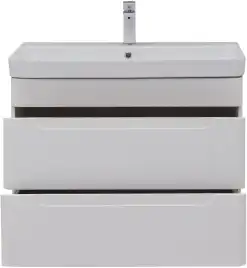 Тумба под раковину Aquanet София 80 белый глянец (2 ящика) 274002
