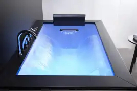 Акриловая ванна Gemy G9258 180х100 с гидромассажем, прямоугольная