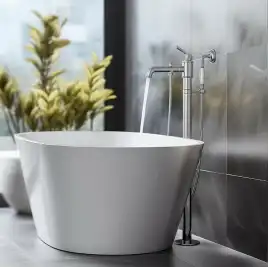 Напольный смеситель для ванны Aquatek Классик AQ1545CR, однорычажный, с внутренней частью, Хром