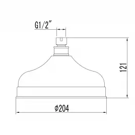 Лейка Lemark LM8989B для верхнего душа, 1-функциональная Бронза