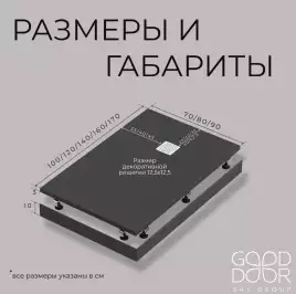 Душевой поддон Good Door Essentia 140х80 из искусственного камня, Черный ЛП00095