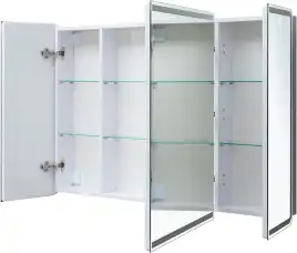 Зеркальный шкаф Aquanet Оптима 120 с LED подсветкой, 341429