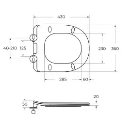 Унитаз подвесной BelBagno UNO 2.0 BB7306CHR/SC безободковый с сиденьем