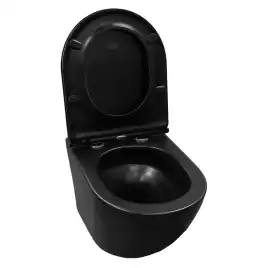 Унитаз подвесной Azario Grado AZ-0046-UQ3-MB подвесной, безободковый, со смывом 