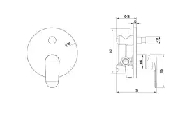 Смеситель для ванны Aquatek Ника AQ1846CR, Хром