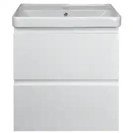 Тумба с раковиной Azario Мила 60 CS00080140, подвесная, Белая глянцевая