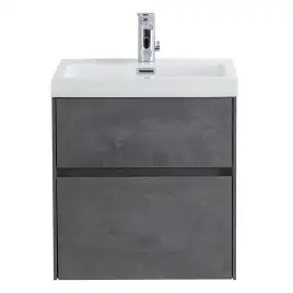 Тумба под раковину BelBagno PIETRA MINI-500AS-2C-SO-SCM подвесная Stucco Cemento