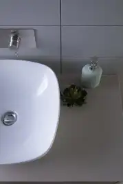 Раковина накладная Aquanet  TREND-1 40х40х14 квадратная, Белая глянцевая