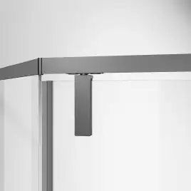 Душевой уголок Vincea Slim-N 100х100 VSP-4SN100CLGM, дверь распашная, профиль вороненая сталь, стекло прозрачное