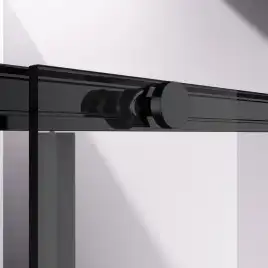 Душевая дверь Vincea Slim-N 140 см, VDS-4SN140CLB, профиль Черный, стекло Прозрачное