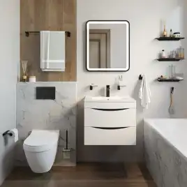 Тумба с раковиной IDDIS Cloud 60, подвесная, Белая, CLO60W0i95K