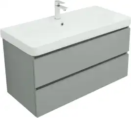 Тумба под раковину Aquanet Вега 2.0 100 мисти грин, подвесная, 337957