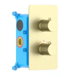 Смеситель для душа Aquatek Европа AQ1391BG термостатический, Золото матовое