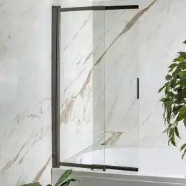Шторка на ванну AVS Слайдер Плюс 80 см профиль оружейная сталь, стекло прозрачное, 803-0011-150-82-WS-T