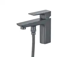 Смеситель на борт ванны Aquatek Вега AQ1044BGM, Оружейная сталь