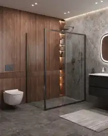 Душевой уголок CEZARES MOLVENO-AH-11-160/90-C-GM-IV стекло Прозрачное, профиль Оружейная сталь