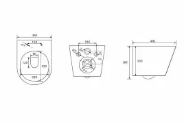 Подвесной унитаз ABBER Bequem AC1102MG серый матовый, безободковый, с сиденьем микролифт