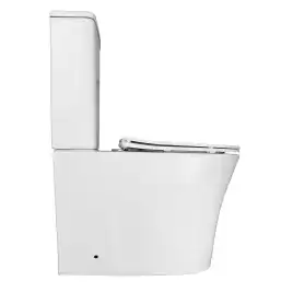 Унитаз напольный Azario ANTEO ROUND AZ-1219A безободковый, с бачком и сидением микролифт, Белый глянцевый