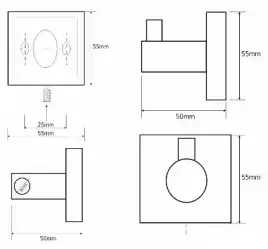 Крючок 5,5 см BEMETA BETA хром 132106022
