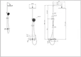 Душевая система Aquatek ВЕГА AQ2043BGM, Оружейная сталь