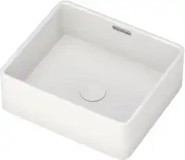 Раковина накладная Aquanet PERFECT-1 40,5х31,5х14 прямоугольная, Белая глянцевая