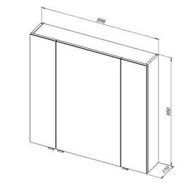 Зеркальный шкаф Aquanet Алвита new 90 белый матовый, 303897