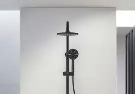 Душевая система Aquatek ЕВРОПА AQ2343MB с термостатом, Черный матовый