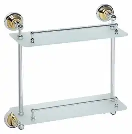 Полка стеклянная 40 см BEMETA RETRO золото 144202128