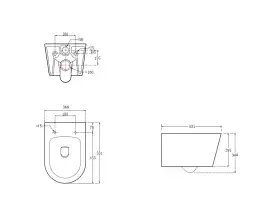 Подвесной унитаз Aquatek Оберон AQ1365T-00 безободковый, с сиденьем микролифт, со смывом Торнадо, Белый