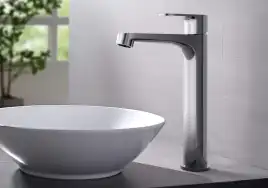 Смеситель для накладной раковины Aquatek Оберон AQ1204CR, однорычажный, высокий, Хром