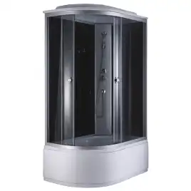 Душевая кабина Loranto 120х80, высокий поддон, Тонированное стекло, CS-887EATM/B-120