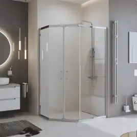 Душевой уголок BelBagno UNO-195-PH-2-120/90-C-Cr стекло прозрачное, профиль Хром